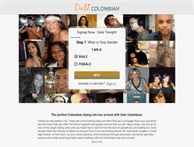 Tablet Screenshot of datecolombian.com